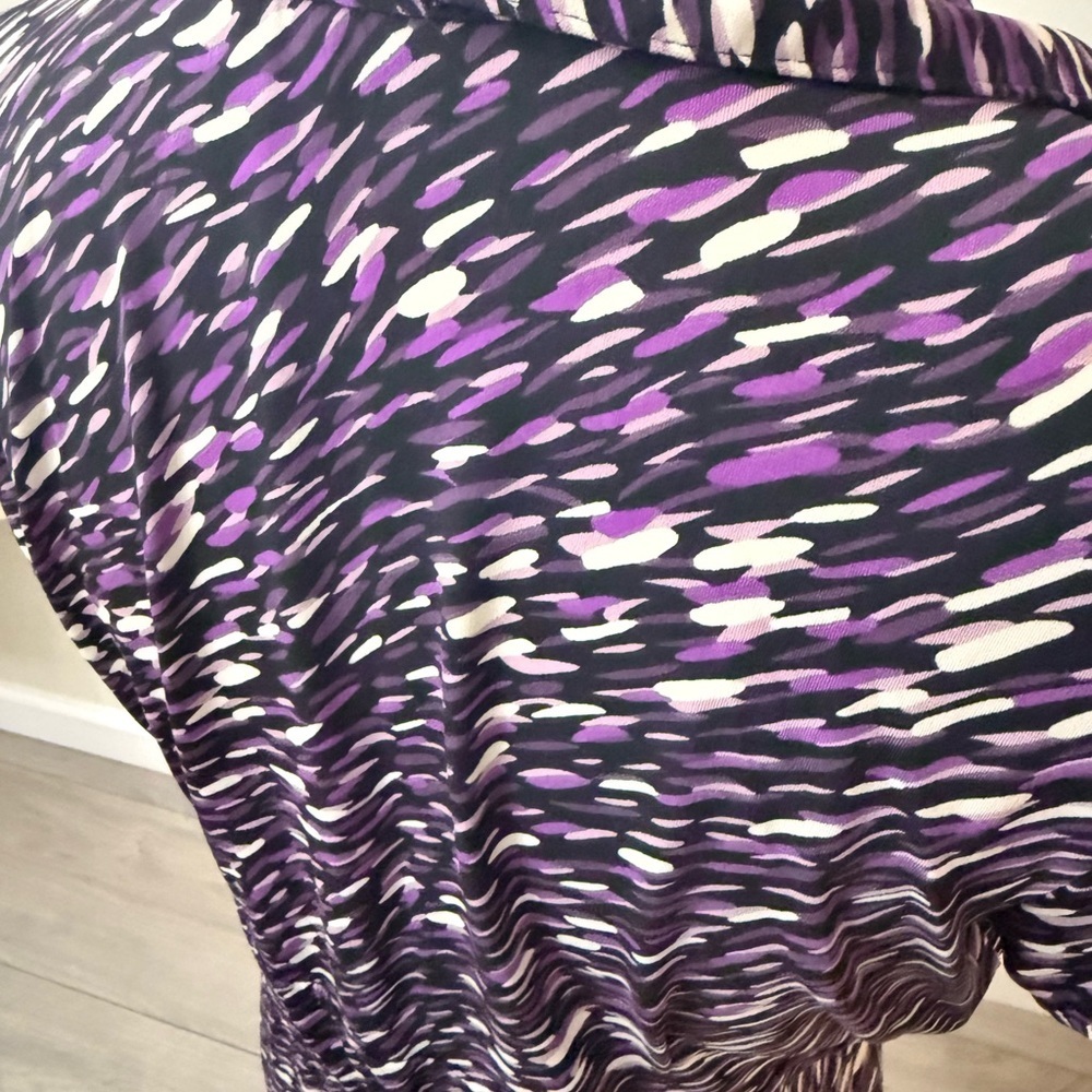 INC International Concepts Purple and Black Women's Blouse - Picture 5 of 7